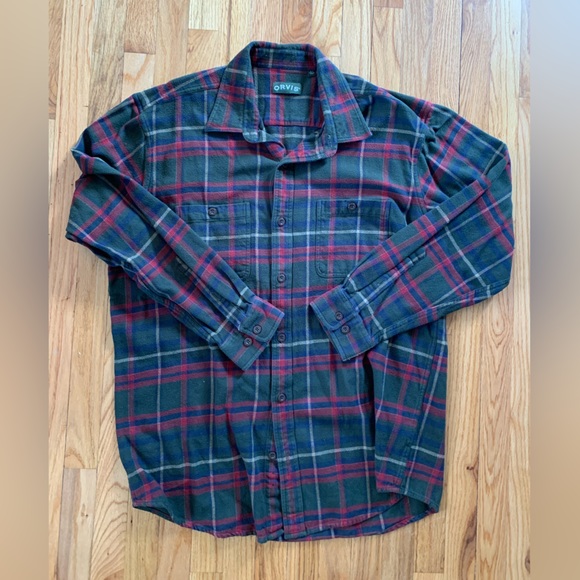 SOLD Orvis XLT The Perfect Flannel. Long sleeve. Plaid - Picture 2 of 5